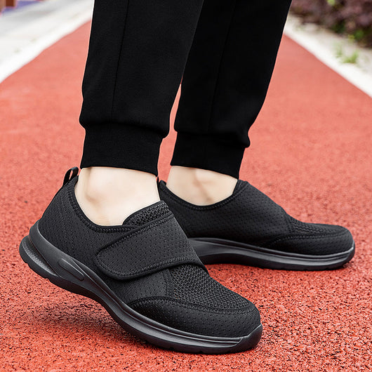 Velcro Elderly Shoes for Wide Feet and High Insteps ? Unisex Autumn Athletic Shoes