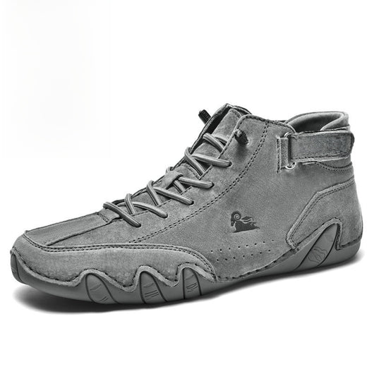 Genuine Leather High-Top Unisex Boots