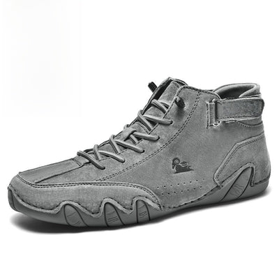 Genuine Leather High-Top Unisex Boots