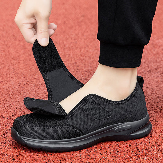 Velcro Elderly Shoes for Wide Feet and High Insteps ? Unisex Autumn Athletic Shoes
