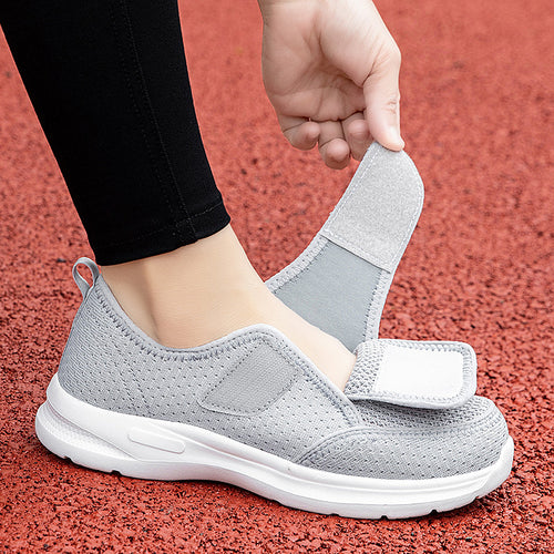 Velcro Elderly Shoes for Wide Feet and High Insteps ? Unisex Autumn Athletic Shoes
